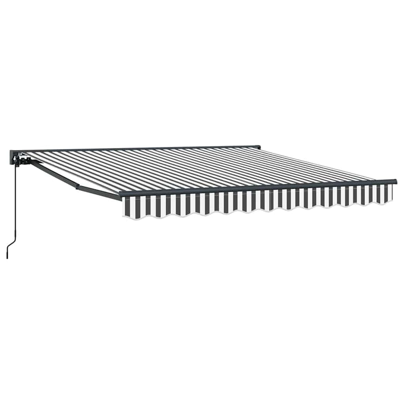 vidaXL Behúzható napellenző Antracit és Fehér 350x250 cm szövet
