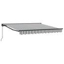 vidaXL Napernyő keret Antracit és Fehér 350 x 250 cm
