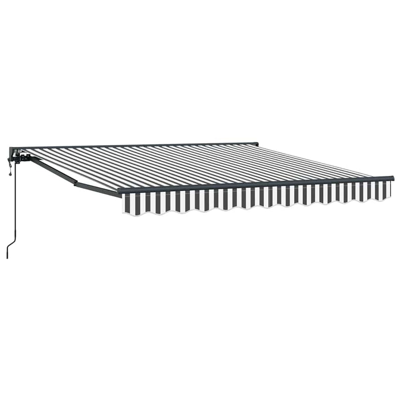 vidaXL Behúzható napellenző Antracit és Fehér 350x250 cm szövet