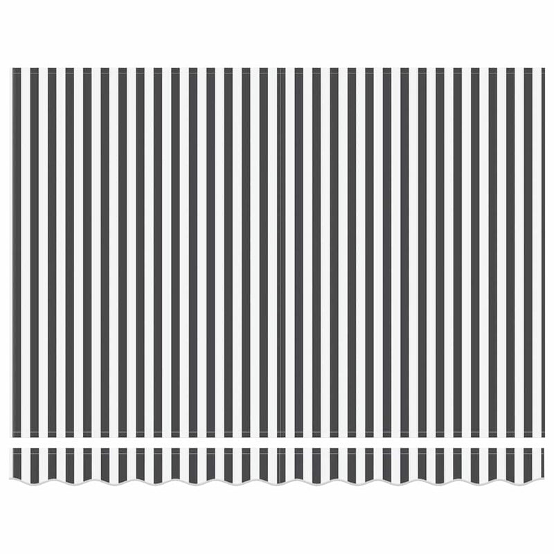 vidaXL Behúzható napellenző Antracit és Fehér 350x250 cm szövet