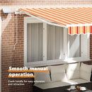 vidaXL Behúzható napellenző Sárga és narancs 350 x 250 cm