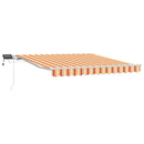 vidaXL Behúzható napellenző Sárga és narancs 350 x 250 cm
