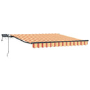 vidaXL Behúzható napellenző Sárga és narancs 350 x 250 cm