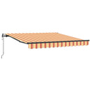 vidaXL Behúzható napellenző Sárga és narancs 350 x 250 cm