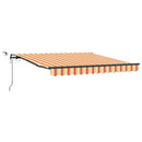 vidaXL Behúzható napellenző Sárga és narancs 350 x 250 cm Poliészter