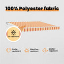 vidaXL Napernyő Sárga és narancs 350 x 250 x 165 cm Poliészter és fém