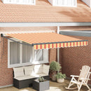 vidaXL Napernyő Sárga és narancs 350 x 250 x 165 cm Poliészter és fém