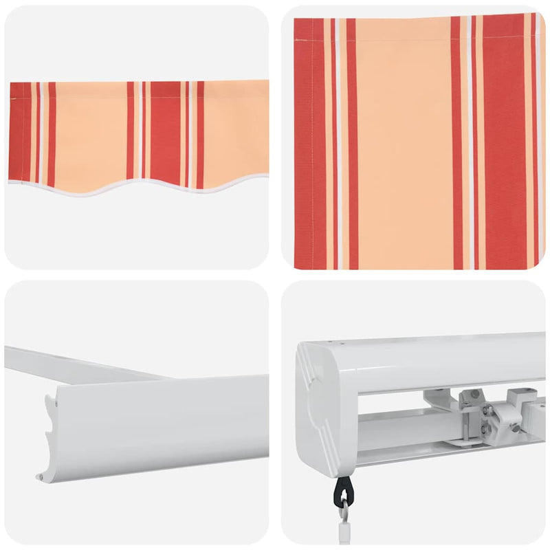 vidaXL Behúzható napellenző Sárga és narancs 350 x 250 cm
