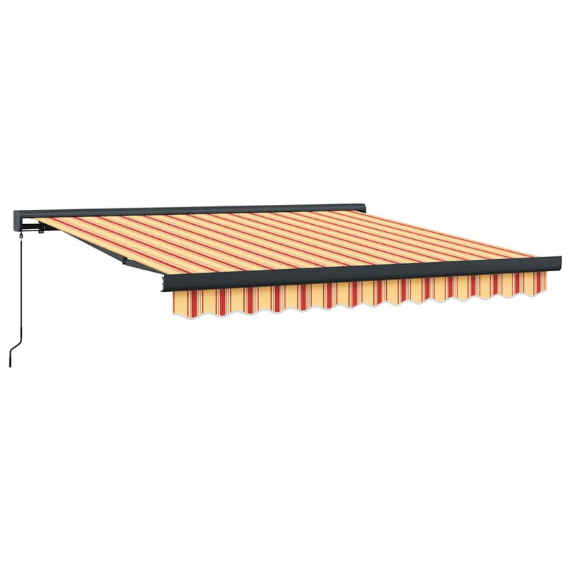 vidaXL Behúzható napellenző Sárga és narancs 350 x 250 cm