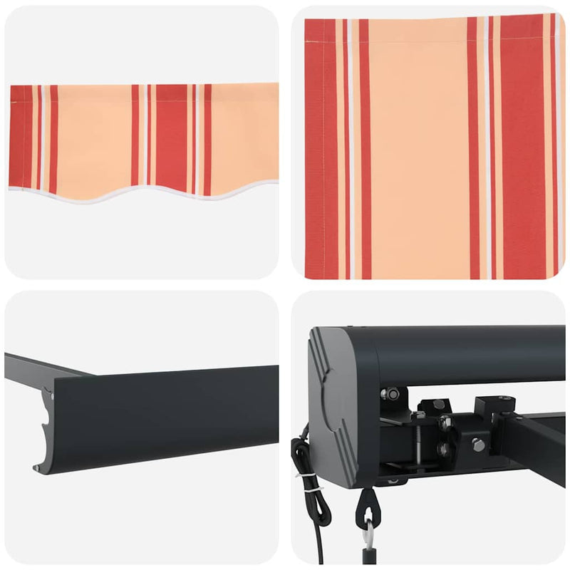 vidaXL Behúzható napellenző sárga és narancssárga 350 x 250 cm