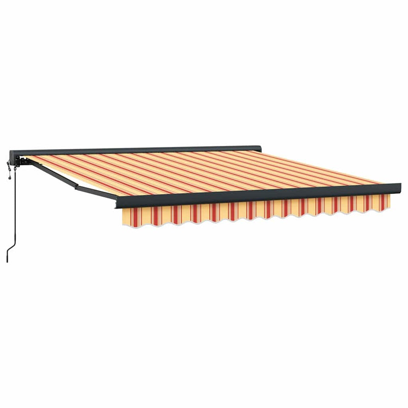 vidaXL Behúzható napellenző sárga és narancssárga 350 x 250 cm