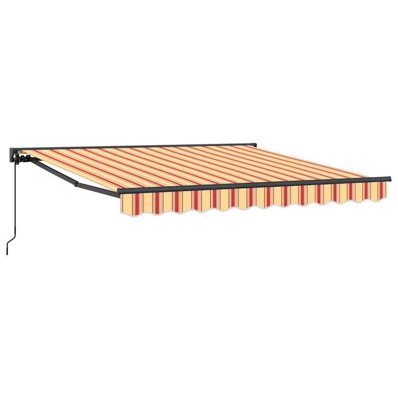 vidaXL Behúzható napellenző Sárga és narancs 350x250 cm szövet