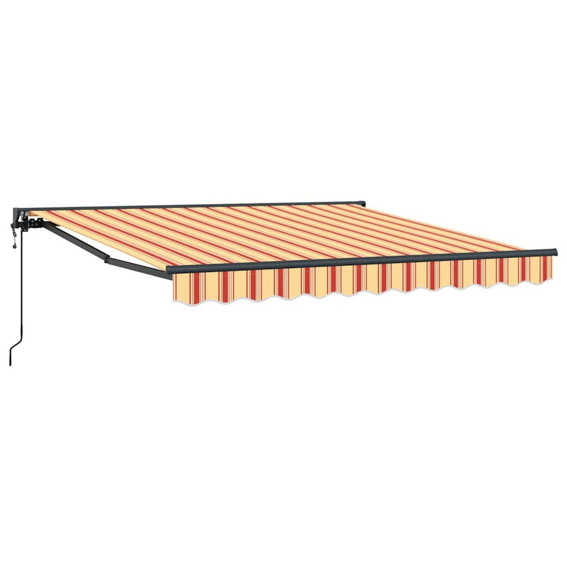 vidaXL Behúzható napellenző Sárga és narancs 350x250 cm szövet