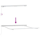 vidaXL Behúzható napellenző Piros és fehér 350 x 250 cm szövet