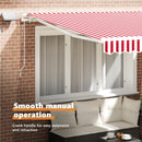 vidaXL Behúzható napellenző Piros és Fehér 350 x 250 cm