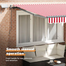 vidaXL Behúzható napellenző Piros és Fehér 350 x 250 cm