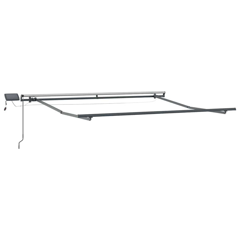 vidaXL Behúzható napellenző Piros és fehér 350 x 250 cm szövet