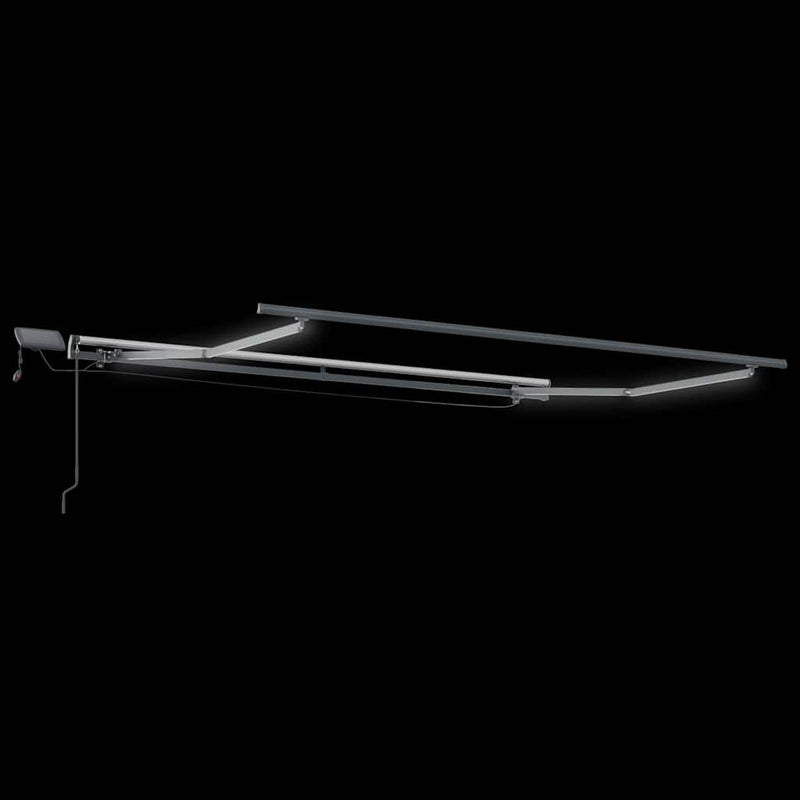 vidaXL Behúzható napellenző Piros és fehér 350 x 250 cm szövet