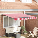 vidaXL Behúzható napellenző Piros és Fehér 350 x 250 cm