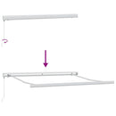 vidaXL Behúzható napellenző Piros és Fehér 350 x 250 cm