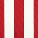 vidaXL Behúzható napellenző Piros és Fehér 350 x 250 cm Szövet és Fém