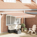 vidaXL Behúzható napellenző Sokszínű 350 x 250 cm Szövet és Acél