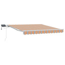 vidaXL Behúzható napellenző Sokszínű 350 x 250 cm Szövet és Acél