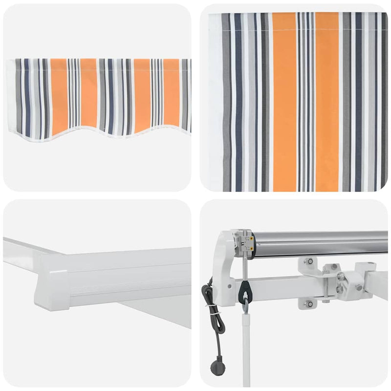 vidaXL Behúzható napellenző 350 x 250 cm Sokszínű