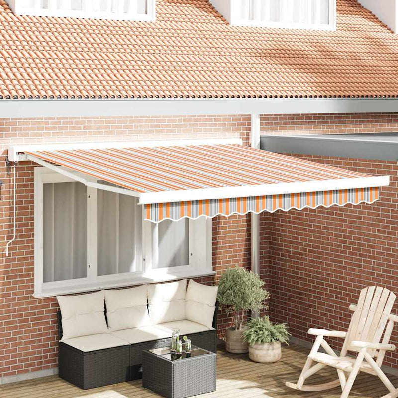 vidaXL Behúzható napellenző Sokszínű 350 x 250 cm Szövet, Fém