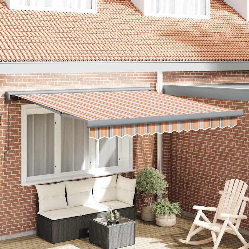vidaXL Behúzható napellenző Sokszínű 350 x 250 cm Szövet és Fém