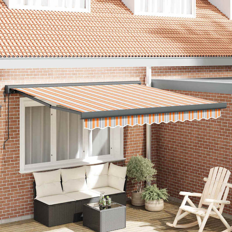 vidaXL Behúzható napellenző Sokszínű 350 x 250 cm Szövet, Fém
