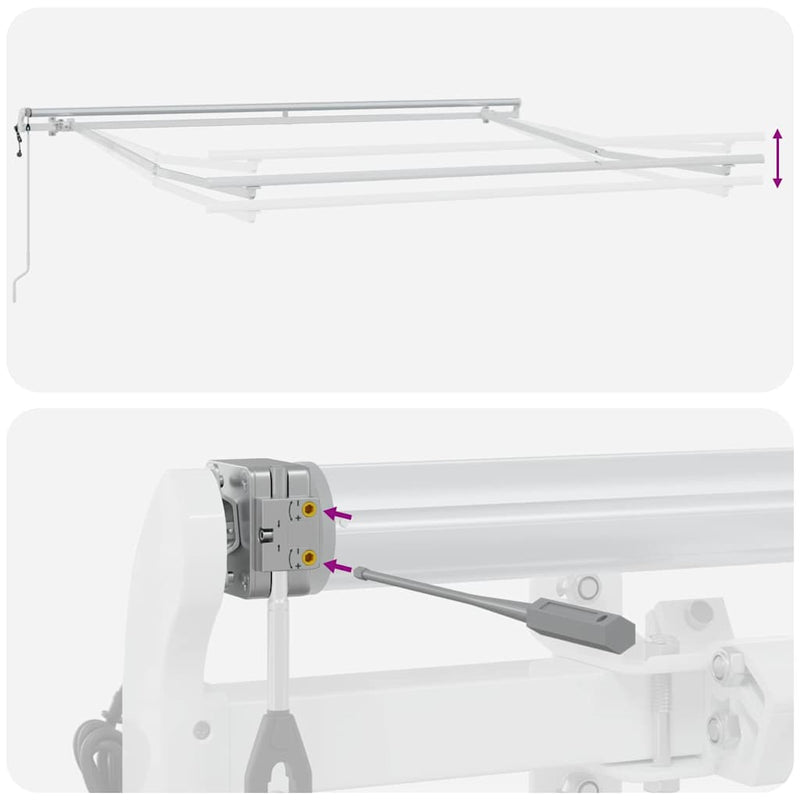 vidaXL Behúzható napellenző 350 x 250 cm Sokszínű