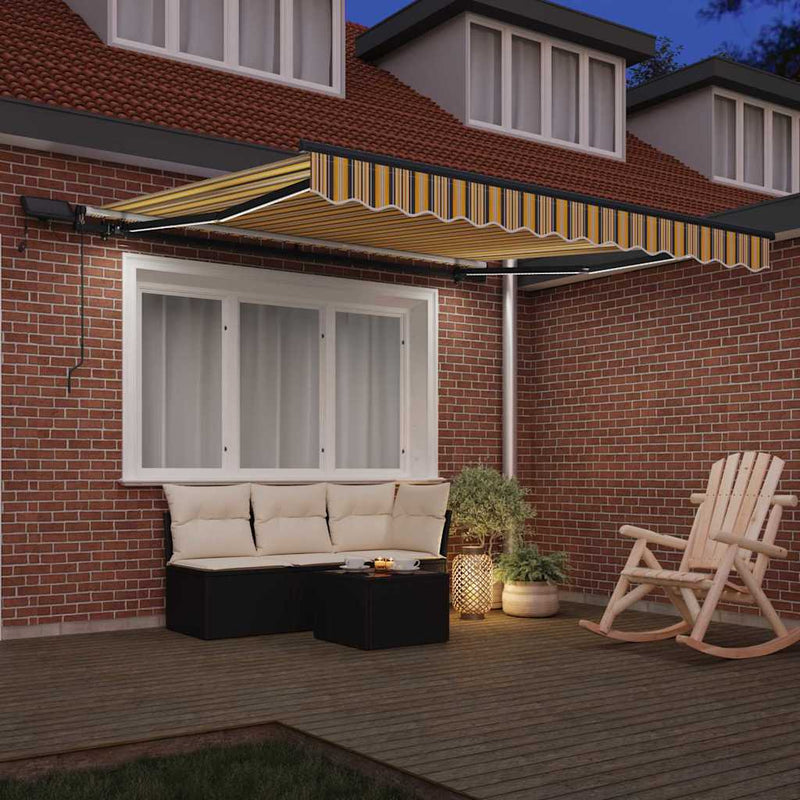 vidaXL Behúzható napellenző Sokszínű 350 x 250 cm szövet