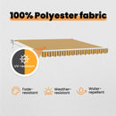 vidaXL Napernyő Sokszínű 350 x 250 cm Poliészter és fém