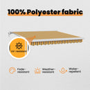 vidaXL Behúzható napellenző Sokszínű 350 x 250 cm Szövet és Fém