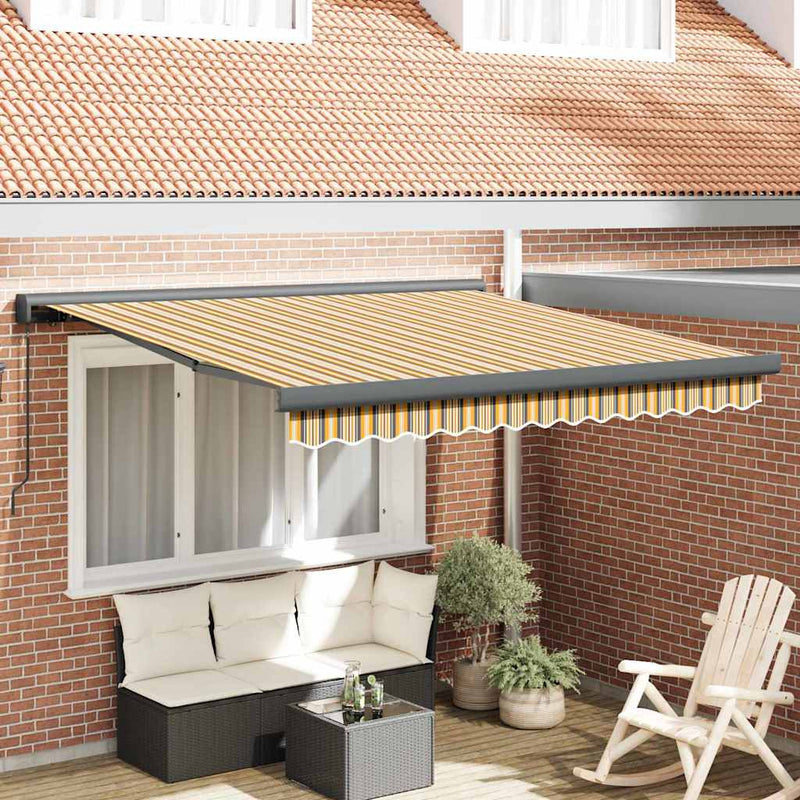 vidaXL Behúzható napellenző Sokszínű 350 x 250 cm Szövet és Fém