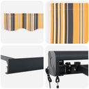 vidaXL Behúzható napellenző Sokszínű 350 x 250 x 165 cm Szövet és Fém