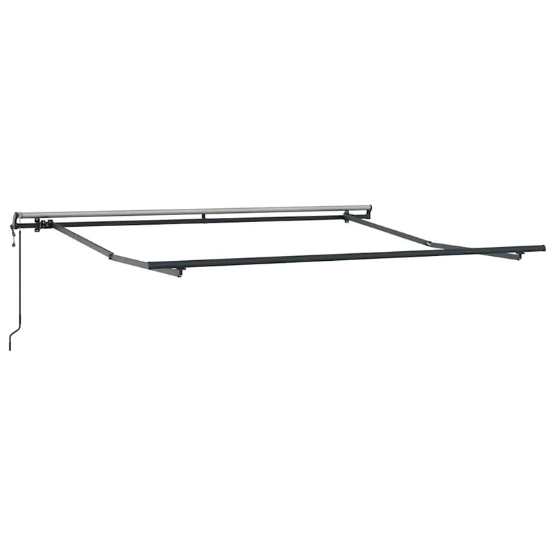 vidaXL Behúzható napellenző Fekete 350 x 250 cm szövet