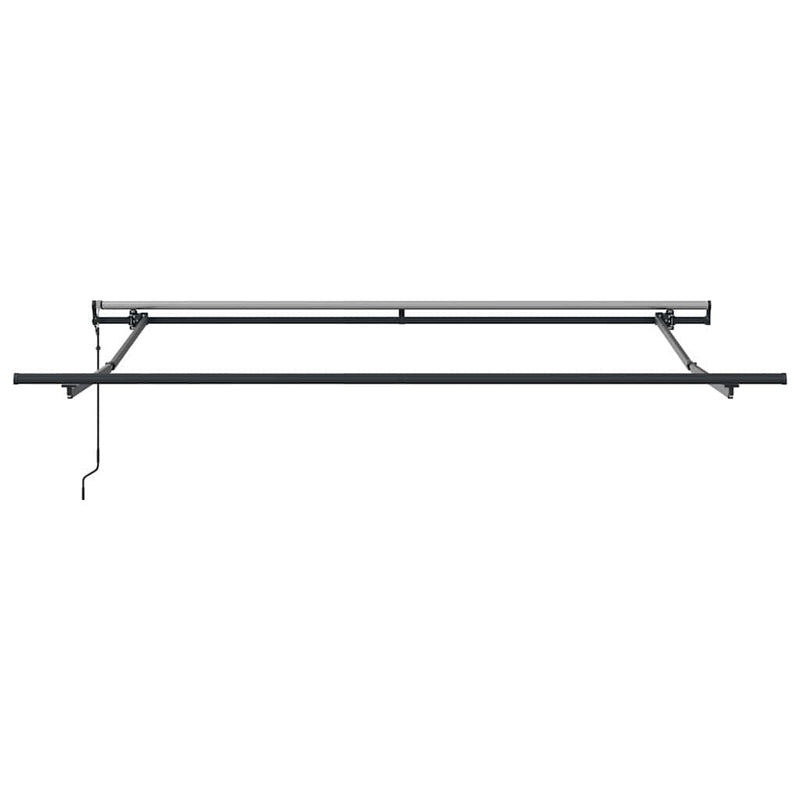 vidaXL Behúzható napellenző Fekete 350 x 250 cm szövet