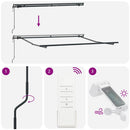 vidaXL Behúzható napellenző Fekete 350 x 250 cm szövet