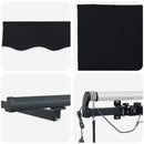 vidaXL Napernyő Anyag Fekete 350 x 250 cm Poliészter