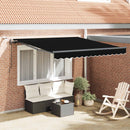 vidaXL Napernyő Anyag Fekete 350 x 250 cm Poliészter