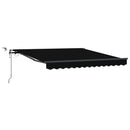 vidaXL Napernyő Anyag Fekete 350 x 250 cm Poliészter