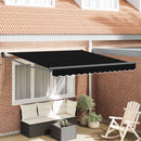 vidaXL Napernyő Fekete 350 x 250 cm Poliészter és fém