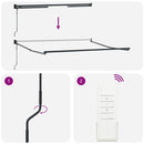 vidaXL Behúzható napellenző Fekete 350 x 250 cm szövet