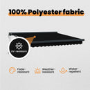 vidaXL Behúzható napellenző Fekete 350 x 250 x 165 cm Szövet és Fém