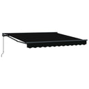 vidaXL Napernyő keret Fekete 350 x 250 cm Poliészter PU bevonattal