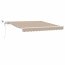 vidaXL Behúzható napellenző Bézs 350 x 250 cm Poliészter