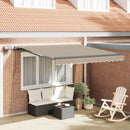 vidaXL Behúzható napellenző Bézs 350 x 250 cm szövet