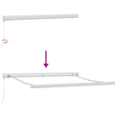 vidaXL Behúzható napellenző Bézs 350 x 250 cm Szövet és Fém